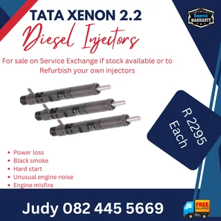 Tata Xenon 2.2 Diesel Injectors for sale on service exchange or to recon