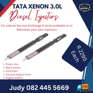 Tata Xenon 3.0L Diesel Injectors for sale on service exchange or to recon