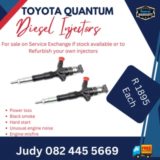 Toyota Quantum Diesel Injectors for sale on service exchange or to recon