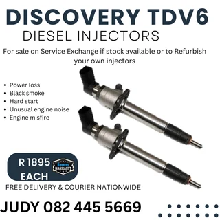 Discovery TDV6 Diesel Injectors  for sale on service e xchange or to recon