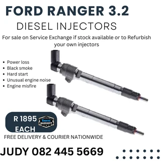 Ford Ranger 3.2 Diesel Injectors for sale on service exchange or to recon
