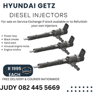 Hyundai Getz Diesel Injectors for sale on service exchange or to recon