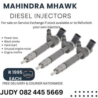 Mahindra Mhawk Diesel Injectors for sale on service exchange or to recon