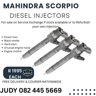 Mahindra Scorpio Diesel Injectors for sale on service exchange or to recon