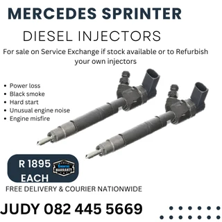 Mercedes Sprinter Diesel Injectors for sale on service exchange or to recon