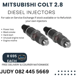 Mitsubishi Colt 2.8 Diesel Injectors for sale on service exchange or to recon