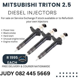 Mitsubishi Triton 2.5 Diesel Injectors for sale on service exchange or to recon