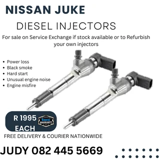 Nissan Juke Diesel Injectors for sale on service exchange or to recon