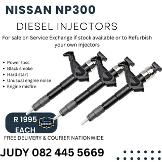 Nissan NP300 Diesel Injectors for sale on service exchange or to recon