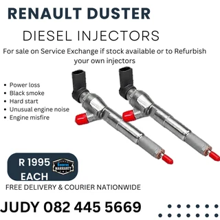 Renault Duster Diesel injectors for sale on service  exchange or to recon