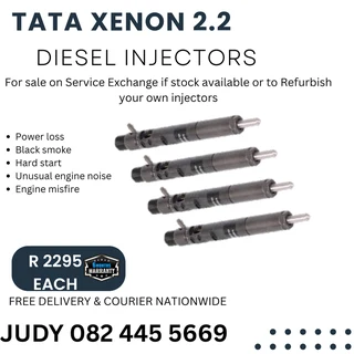 Tata Xenon 2.2 Diesel Injectors for sale on service exchange or to recon