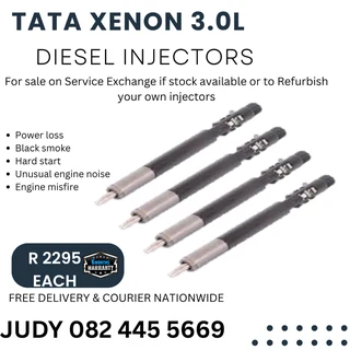 Tata Xenon 3.0L Diesel Injectors for sale on service exchange or to recon
