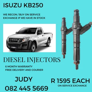 Isuzu KB250 Diesel Injectors for sale on service exchange or to recon