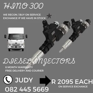 Hino 300 Diesel Injectors for sale on service exchange or to recon