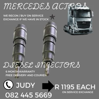 Mercedes Actros Diesel Injectors for sale on service exchange or to recon