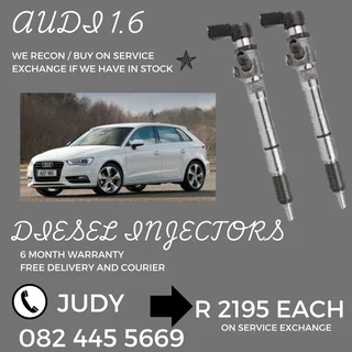 Audi 1.6 Diesel Injectors for sale on service exchange or to recon