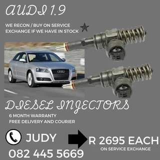 Audi 1.9 Diesel Injectors for sale on service exchange or to recon