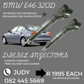 BMW E46 320D Diesel Injectors for sale on service exchange or to recon