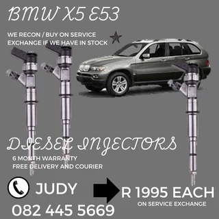 BMW X5 E53 Diesel Injectors for sale on service exchange or to recon