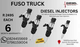 Fuso Truck Diesel Injectors for sale on service exchange or to recon