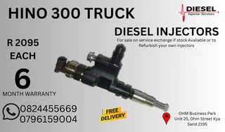 Hino 300 Diesel Injectors for sale on service exchange or to recon