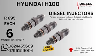 Hyundai H100 Diesel Injectors for sale on service exchange or to recon