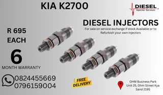 Kia K2700 Diesel Injectors for sale on service exchange or to recon