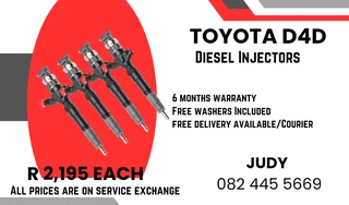 Toyota D4D Diesel Injectors