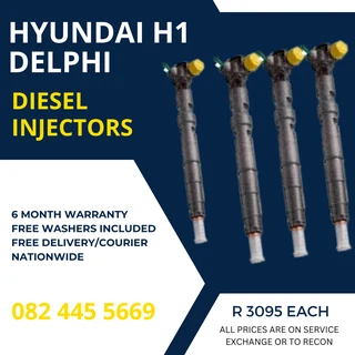 Hyundai H1 Delphi Diesel Injectors for sale on service exchange or to recon