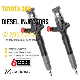 Toyota 2KD diesel Injectors for sale  on service exchange or to recon