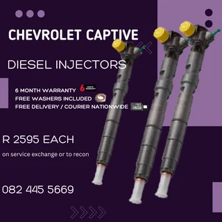 Chevrolet Captiva Diesel Injectors for sale on service exchange or to recon