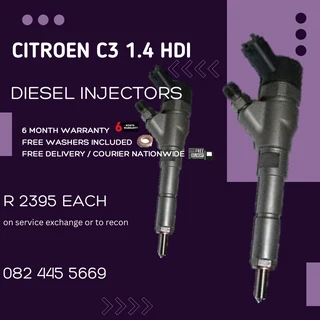 Citroen C3 1.4 HDI Diesel Injectors for sale on service exchange or to recon