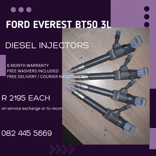 Ford Everest BT50 3L Diesel Injectors for sale on service exchange or to recon