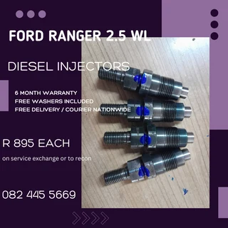 Ford Ranger 2.5 WL Diesel Injectors for sale on service exchange or to recon