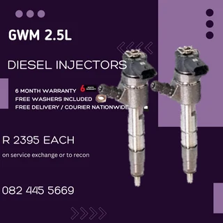GWM 2.5L Diesel Injectors for sale on service exchange or to recon