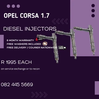 Opel Corsa 1.7 Diesel Injectors for sale on service exchange or to recon