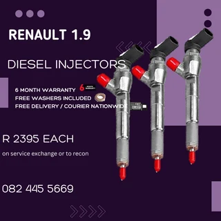 Renault 1.9 Diesel Injectors for sale on service exchange or to recon