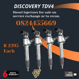 Discovery TDV4 Diesel Injectors for sale on service exchange or to recon