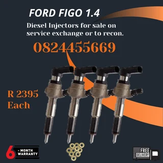 Ford Figo 1.4 Diesel Injectors for sale on service exchange or to recon