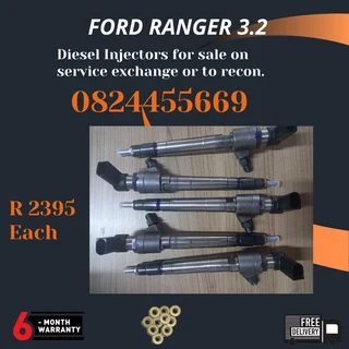 Ford Ranger 3.2 Diesel Injectors for sale on service exchange or to recon