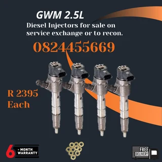GWM 2.5L Diesel Injectors for sale on service exchange or to recon