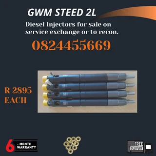GWM Steed 2L Diesel Injectors for sale on service exchange or to recon