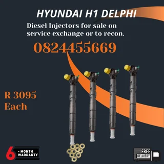Hyundai H1 Delphi Diesel Injectors for sale on service exchange or to recon