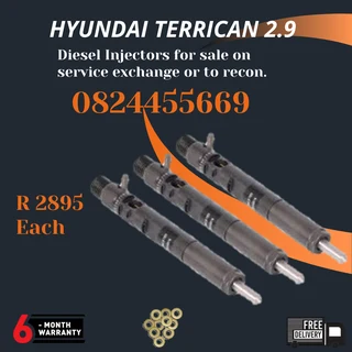 Hyundai Terrican 2.9 Diesel Injectors for sale on service exchange or to recon