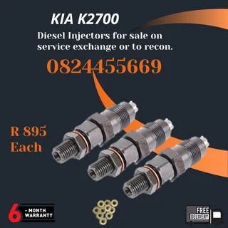 Kia K2700 Diesel Injectors for sale on service exchange or to recon