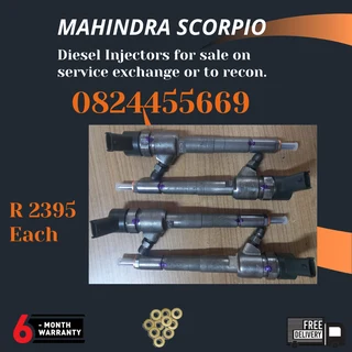 Mahindra Scorpio Diesel Injectors for sale on service exchange or to recon