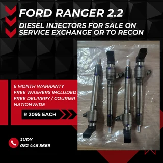 Ford Ranger 2.2 Diesel Injectors for sale on service exchange or to recon