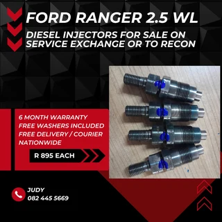Ford Ranger 2.5 WL Diesel Injectors for sale on service exchange or to recon