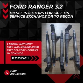 Ford Ranger 3.2 Diesel Injectors for sale on service exchange or to recon