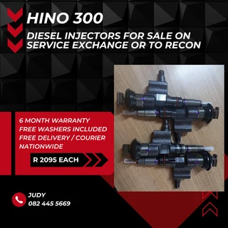 Hino 300 Diesel Injectors for sale on service exchange or to recon